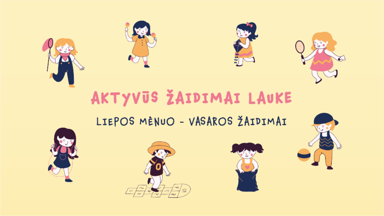 Aktyvūs žaidimai lauke 1,5-3 metų vaikams