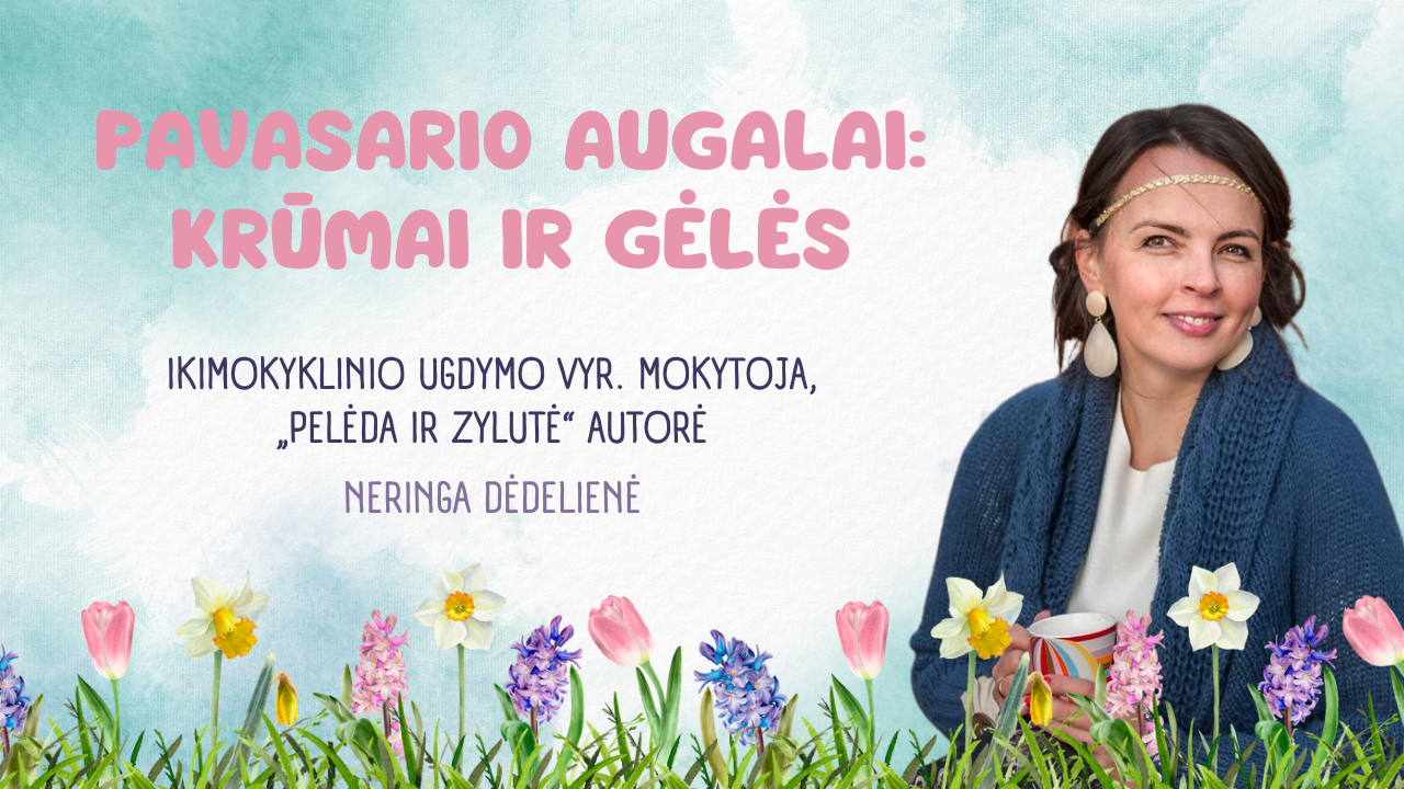 Pavasario augalai: krūmai ir gėlės 5-7 metų vaikams